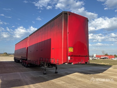 2006 MaxiTrans 8.4 m Tri/A B-Double Lead Step Deck Curtain Side Trailer
