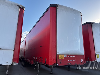 2001 MaxiTrans 8.4 m Tri/A B-Double Lead Step Deck Curtain Side Trailer