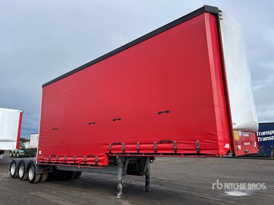 2001 MaxiTrans 8.3 m Tri/A B-Double Lead Step Deck Curtain Side Trailer