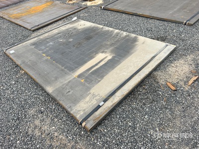 Quantity of (2) Kit Containers 6 ft x 8 ft 6 in (0.75 in Thick) Road Steel Plates (Unused)