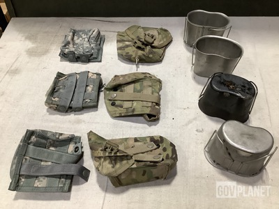 (44) Canteen Cups, (36) Inserts, (22) Pouches & Assorted Items