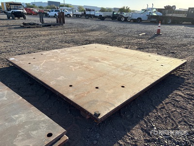 Quantity of (2) 8 ft x 8 ft (1 in Thick) Road Steel Plates (Unused)