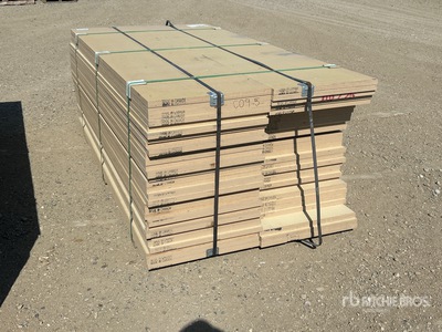 Quantity of (60) 2 ft x 8 ft x 1 1/8 in HDO Plywood (Unused)