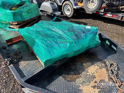 Quantity of (4) Pallets of 2 pallets misc hydraulic parts 1 pallet w/ set of 4 25x8.50-14 tire, 1 pallet w/ set of 4 14-17.5 tires