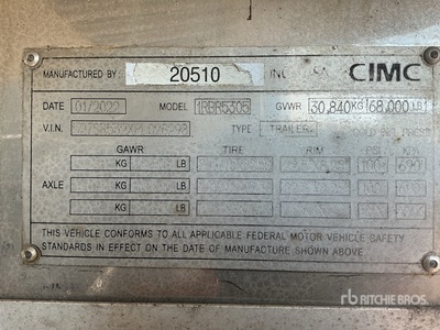 2023 CIMC 53 ft T/A Remolque refrigerado