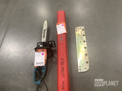 (10) Mounting Plates, (1) Torque Wrench, (1) Chainsaw & Assorted Items