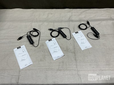 (610) Jabra ENC013 QD-to-USB w/Controller Headset Adapters