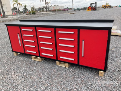 2026 Suihe NWB-15DR-2 -10 9 ft 6 in 12-Drawer Banco Gabinete de Herramientas (Sin Usar) / Panca da Lavoro (Unused)