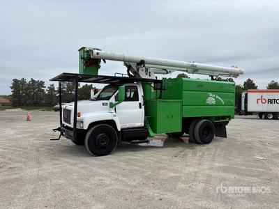 Altec LBV55 55 ft on 2008 GMC C7500 4x2 Forestry Chipper Body Bucket Truck