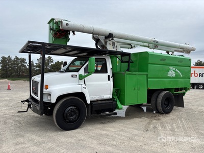 2008 Altec LBV55 55 ft on 2008 GMC C7500 4x2 Forestry Chipper Body Bucket Truck