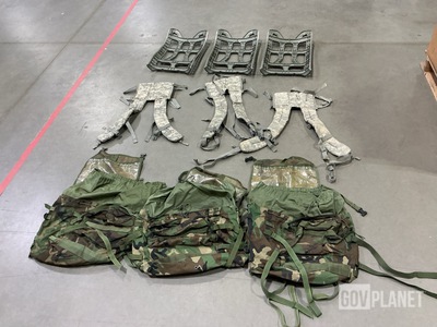 (19) MOLLE Main Packs, (14) Enhanced Frame Shoulder Straps & Assorted Items