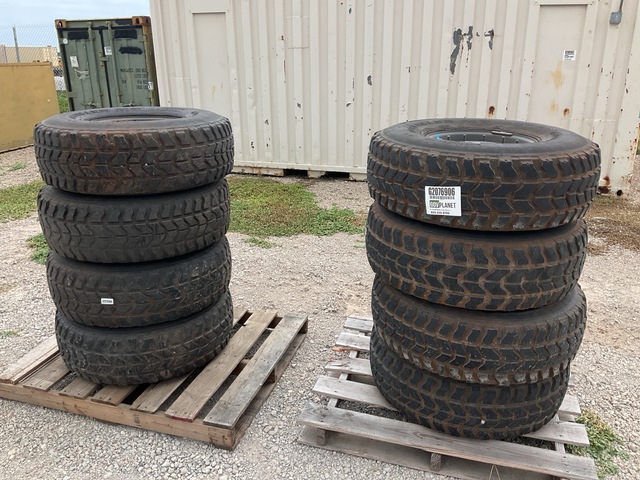 (8) Goodyear Wrangler 37x12.50R16.5LT Tires w/Wheels