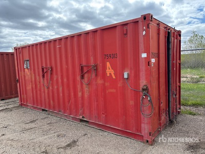20 ft x 8 ft Storage Container Bureau mobile