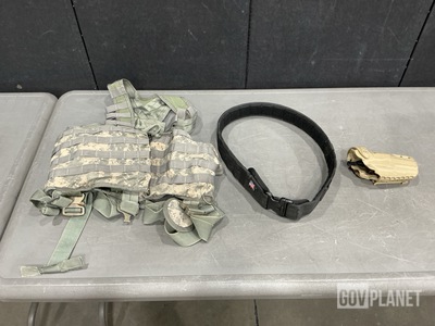 (20) Individual Holsters, (34) Military Police Belts & Assorted Items