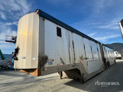1996 Ty-Crop 32 ft x 102 in Tri/A Super B-Train Lead Drop Frame Open-Top Chip Trailer