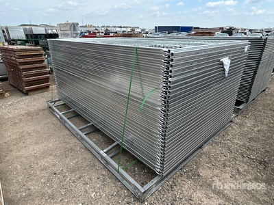 Quantity of (75) 9 ft 6 in x 6 ft Galvanized Site Fence Site Fence