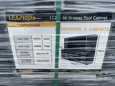 LEAPtools LT112TC30D Tool Cabinet (Unused)