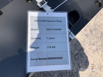 2026 SDCH SDCH1400HB Cuerpo Principal para Martillo Hidraulico (Sin Usar) / Hydraulic Breaker Body (Unused)