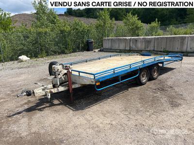 4.45 m T/A Remorque Porte-Voiture 2 Essieux Equipment Trailer