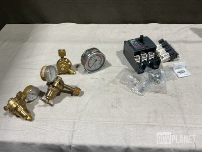 (1) Pressure Gauge, (1) Circuit Breaker & Assorted Items
