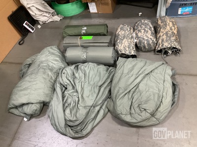 (8) Shelters, (17) Sleeping Mats, (17) Sleep Carriers & Assorted Items