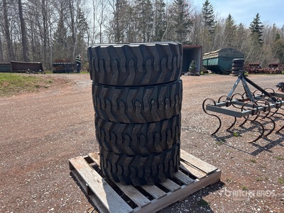 Quantity of (4) 12-16.5 Tires (Unused) - Fits Skid Steer
