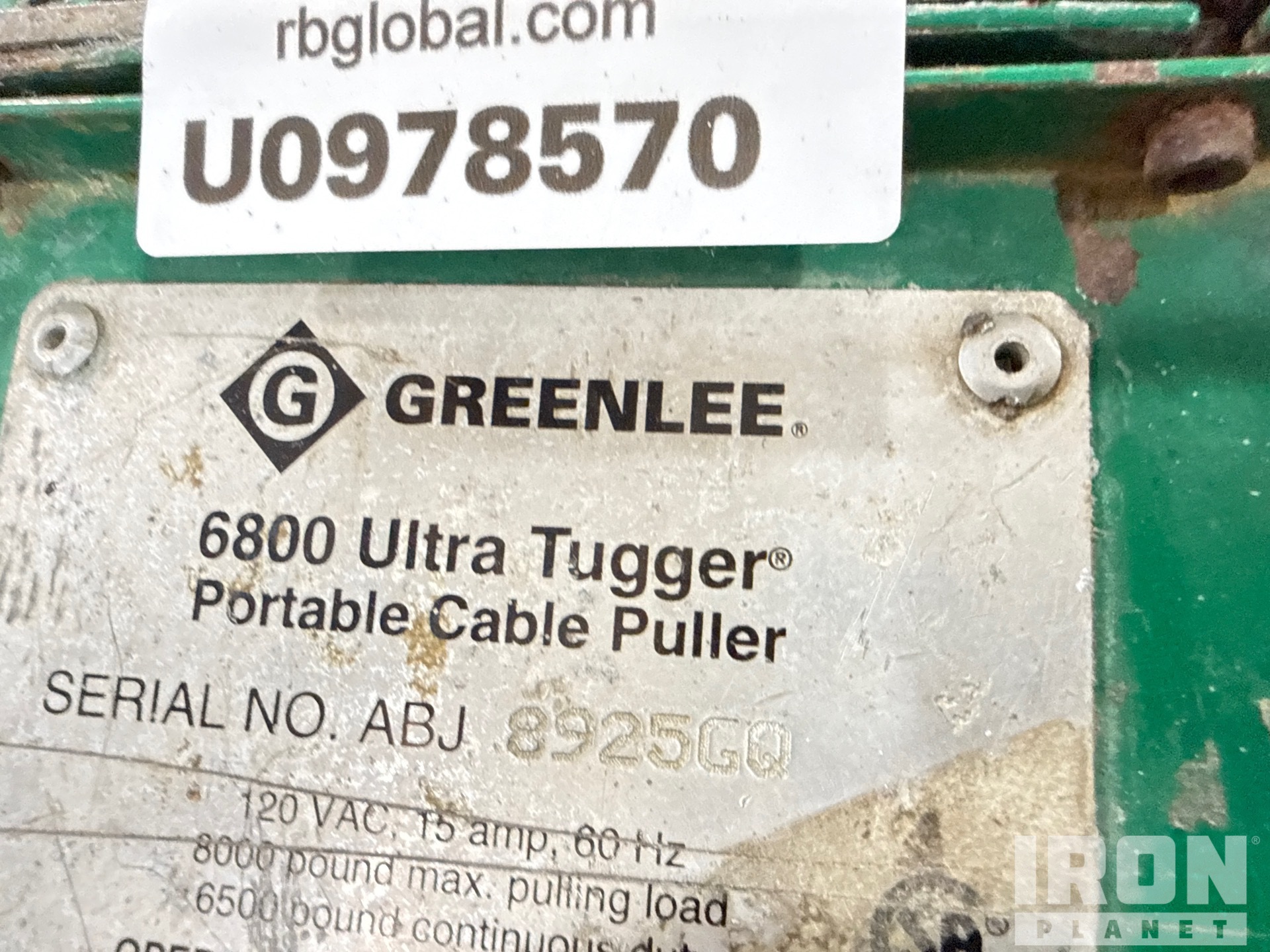 2013 Greenlee 6800 Electric Wire Cable Puller in Fairfield, Ohio
