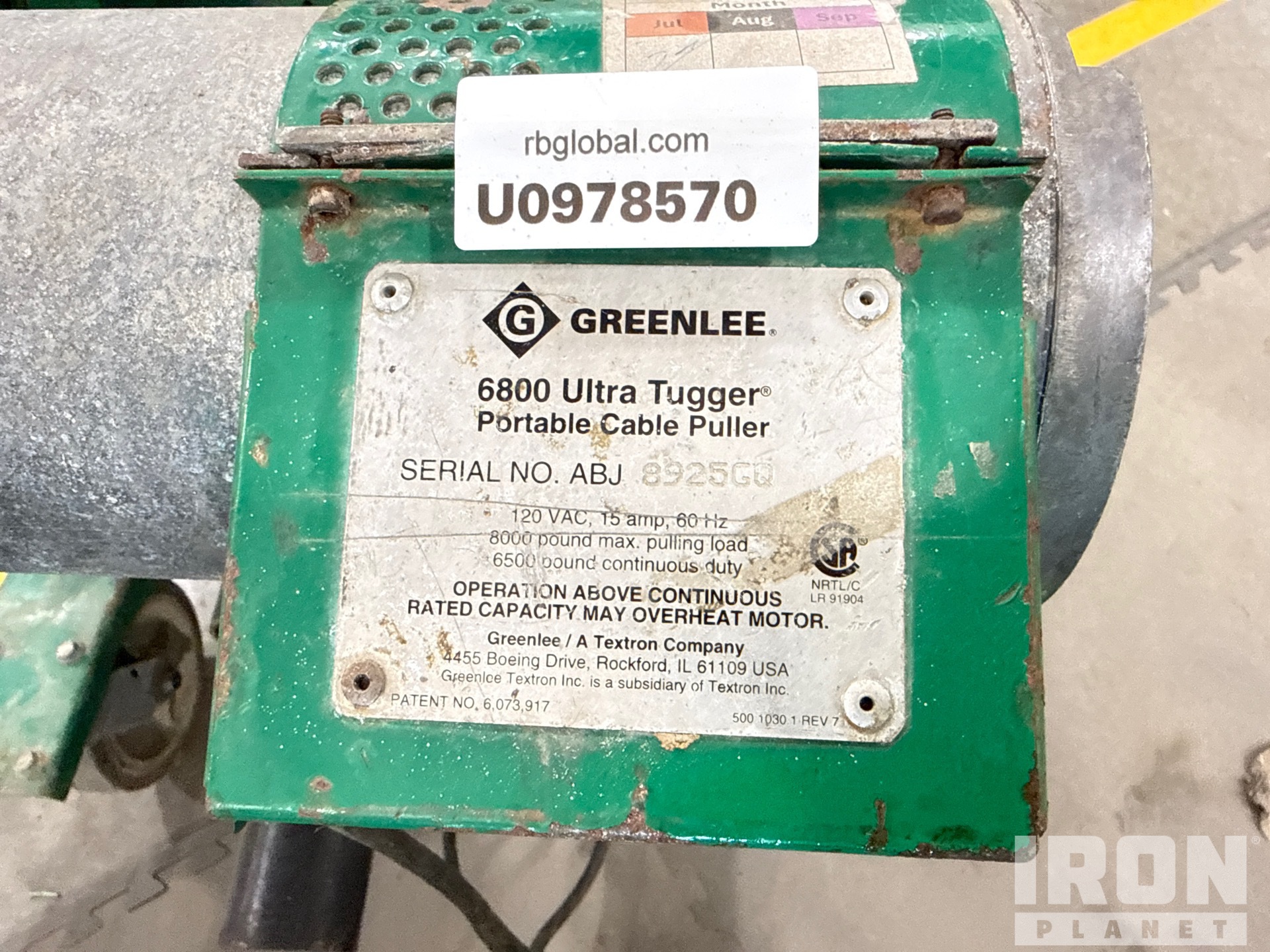 2013 Greenlee 6800 Electric Wire Cable Puller in Fairfield, Ohio