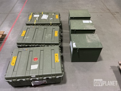 (5) Vehicle Storage Boxes & (3) Pelican 1730 Storage Cases