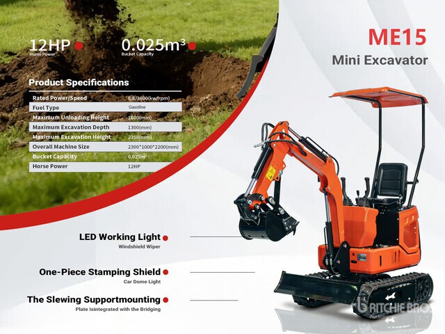 2026 ME15 Mini Excavator (Unused)