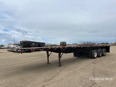 2007 Manac 48 ft Tri/A Flatbed Picker Oilfield Trailer