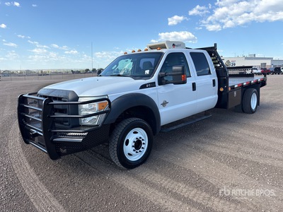 2014 Ford F-550 XL 4x4 Crew Cab Flatbed Truck