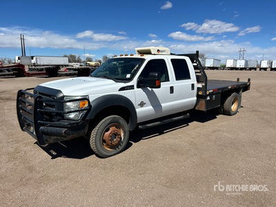 2014 Ford F-550 XL 4x4 Crew Cab Flatbed Truck