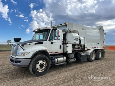International 7400SBA 6x4 Side Loader Waste Collection Truck
