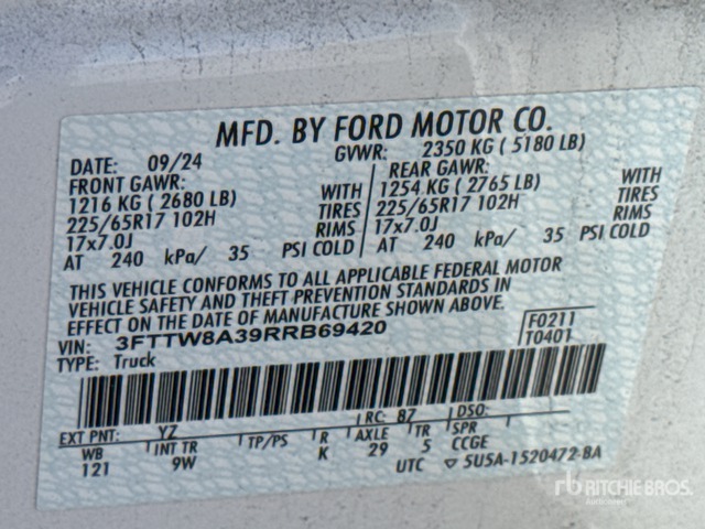 2024 Ford Maverick XL Crew Cab Hybrid Compact Hybrid Pickup