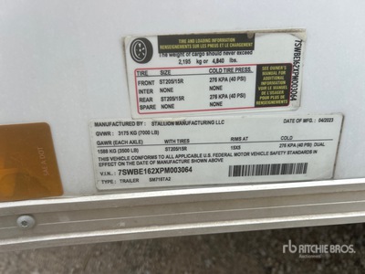 2023 Stallion SM716TA2 16 ft T/A Enclosed Trailer