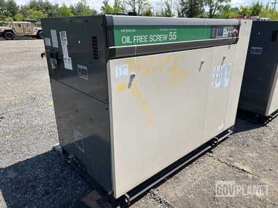 Hitachi DSP-55AT6II-M125 Air Cooled Oil Free Screw Compressor