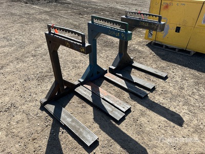 Quantity of (3) 37 in Crane Pallet Forks