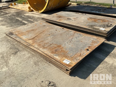 Quantity of (5) 5 ft x 10 ft (1 in Thick) Steel Plates