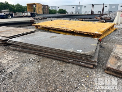 Quantity of (10) 6 ft x 10 ft (1 in Thick) Steel Plates