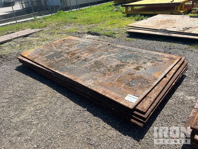 Quantity of (5) 5 ft x 10 ft (1 in Thick) Steel Plates