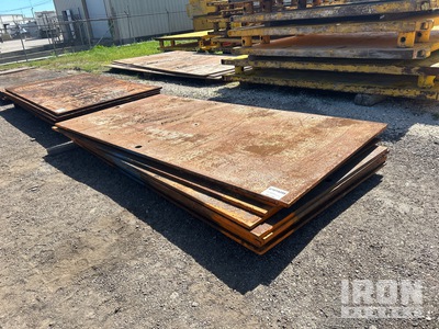 Quantity of (10) 5 ft x 10 ft (1 in Thick) Steel Plates