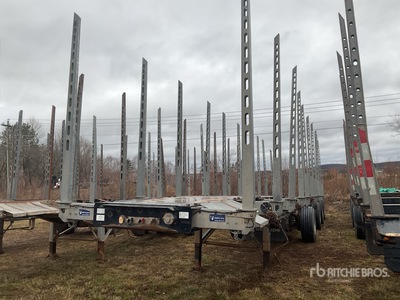 2022 Deloupe GW49 Pole 51 ft Quad/A Short Wood Log Trailer