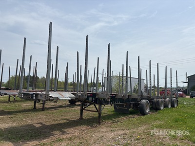 2022 Deloupe GW49 Pole 51 ft Quad/A Short Wood Boomstam aanhangwagen