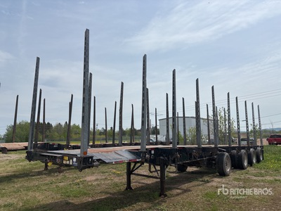 2018 Deloupe 51 ft Quad/A Short Wood Log Trailer