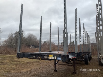 2018 Deloupe 51 ft Quad/A Short Wood Log Trailer
