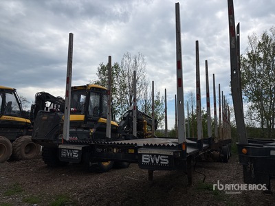 2022 BWS 51 ft Quad/A Short Wood Boomstam aanhangwagen