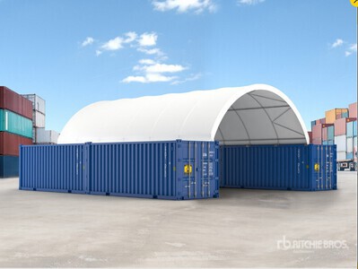 2026 Suihe C2040-300gPE Carpa Protectora para Contenedores (Sin Usar) / 20 ft x 40 ft x 6.5 ft Container Storage Canopy (Unused)