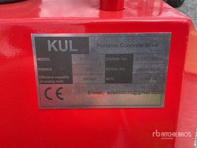 2026 KUL PCM-850 Stand-On Mini Crawler Revolvedora de Concreto sobre Orugas (Sin Usar) / Mixer Concrete Buggy