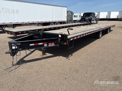 2021 Behnke FB8X3PT 38 ft T/A Spread Axle Flatbed Trailer